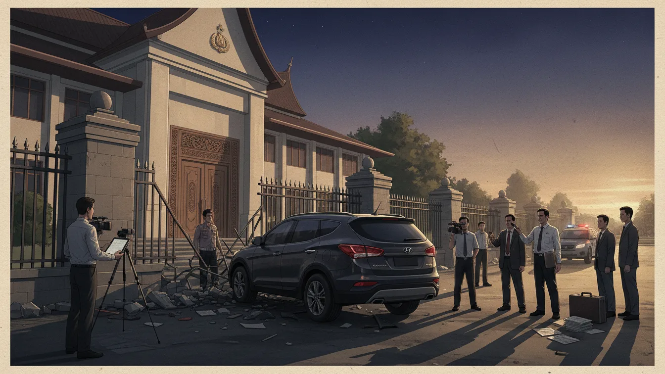 Pagar Rumah Jusuf Kalla di Kebayoran Baru Ditabrak Mobil, Sopir Diduga Mengantuk