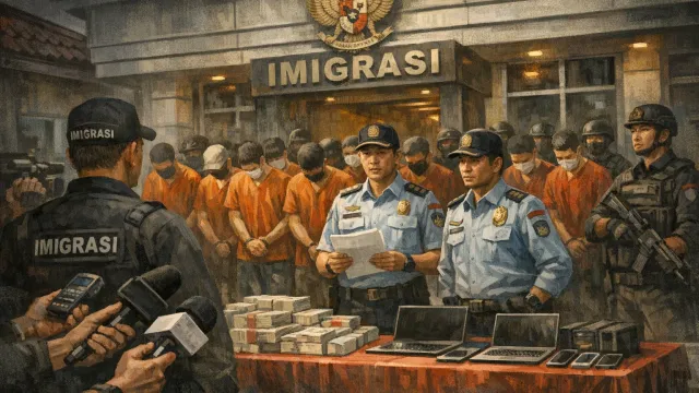 Imigrasi Amankan 27 WNA Sindikat Love Scamming di Tangerang
