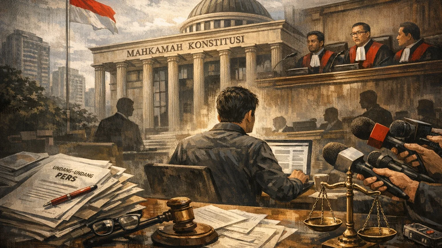 The Constitutional Court rejected the judicial review of the Press Law, affirming legal protection for columnists and freelance contributors.