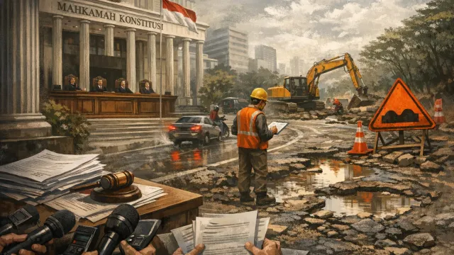 MK Tolak Gugatan UU LLAJ, Tekankan Perbaikan Jalan Rusak