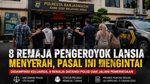 Delapan ABH Diduga Terlibat Pengeroyokan Lansia di Banjarmasin Jalani Proses Hukum
