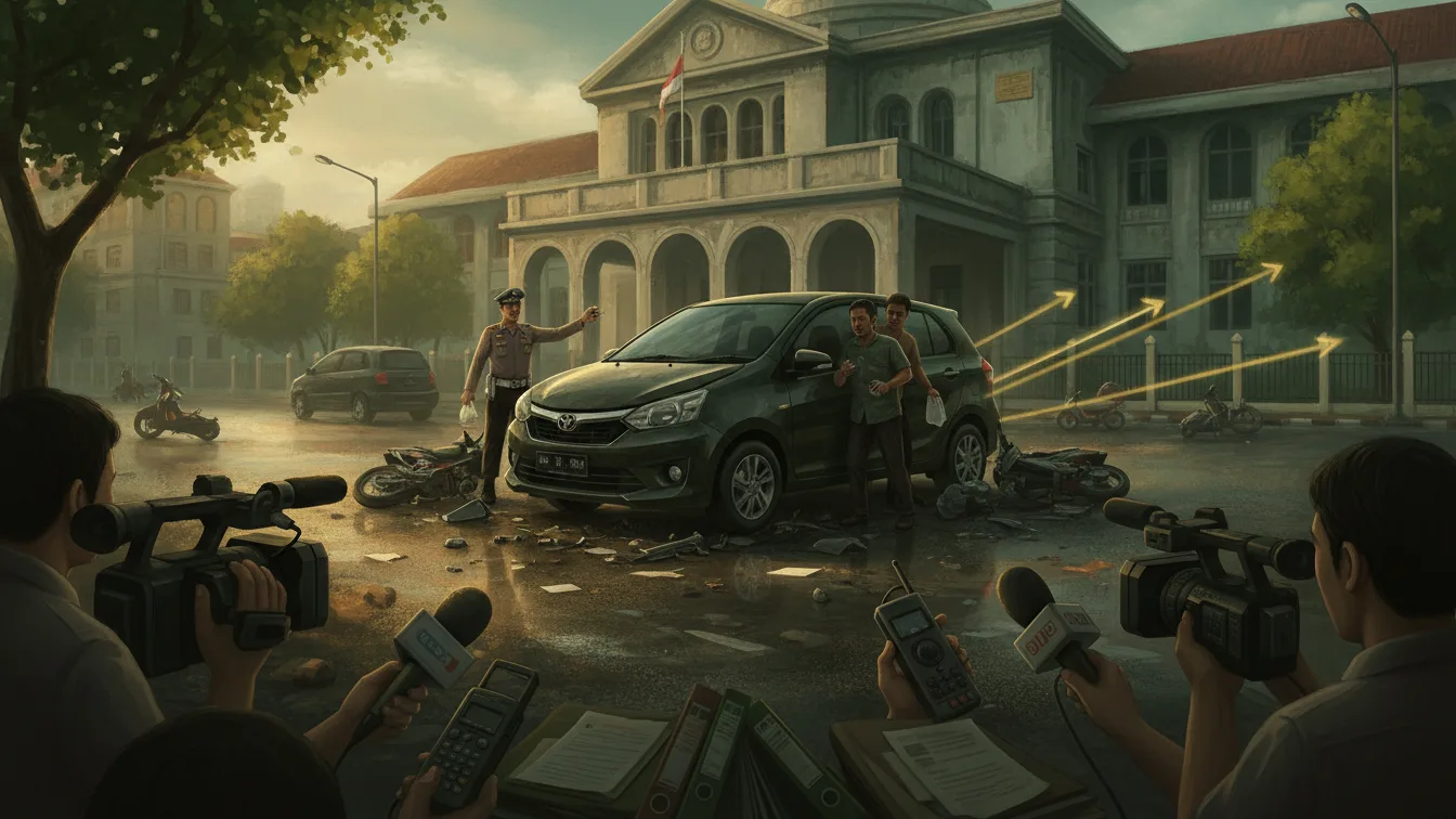 Pengemudi Calya Tabrak Pengendara Motor Di Gunung Sahari, Polisi Amankan