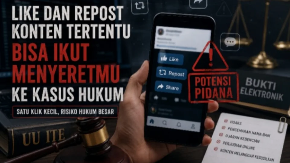 Like dan Repost Konten Tertentu Bisa Menyeretmu ke Hukum