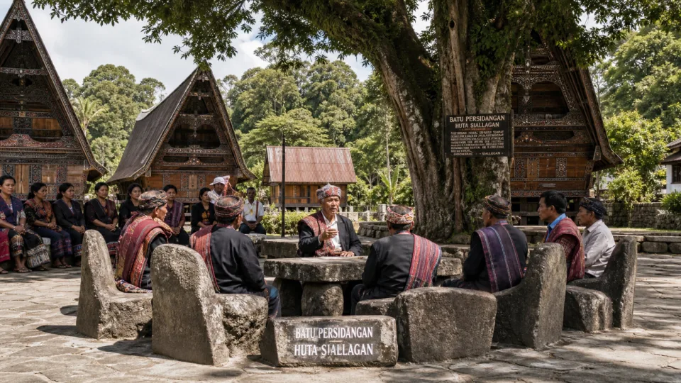 Nilai Keadilan Hukum Adat Batak Toba di Batu Persidangan Huta Siallagan