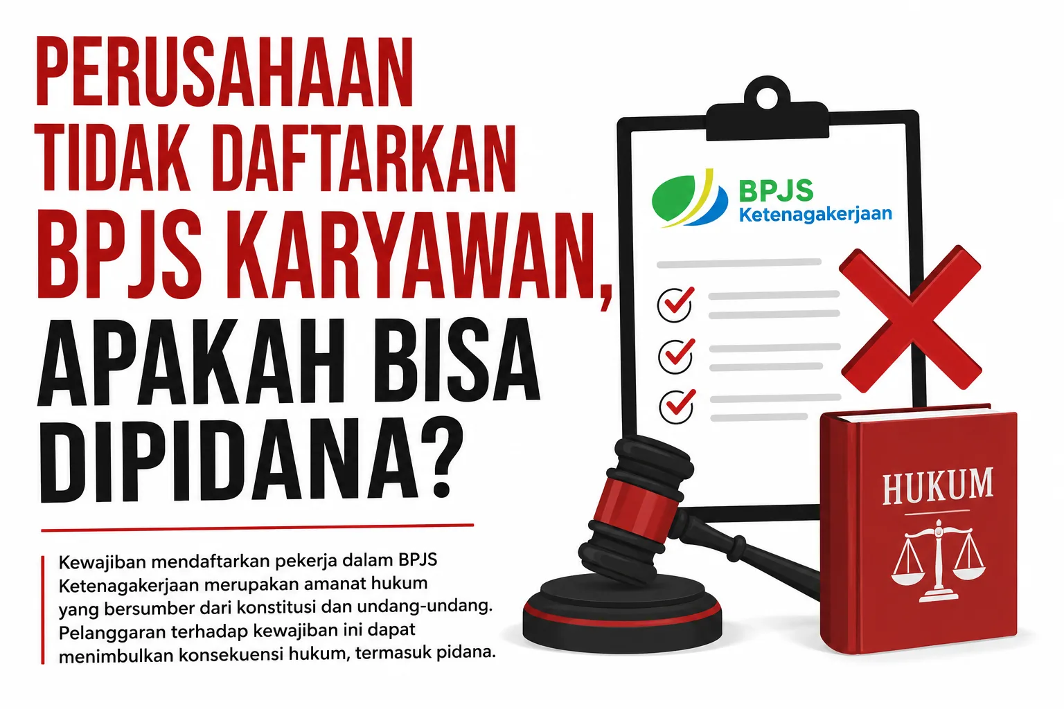 Perusahaan Tidak Daftarkan BPJS Karyawan, Apakah Bisa Dipidana?