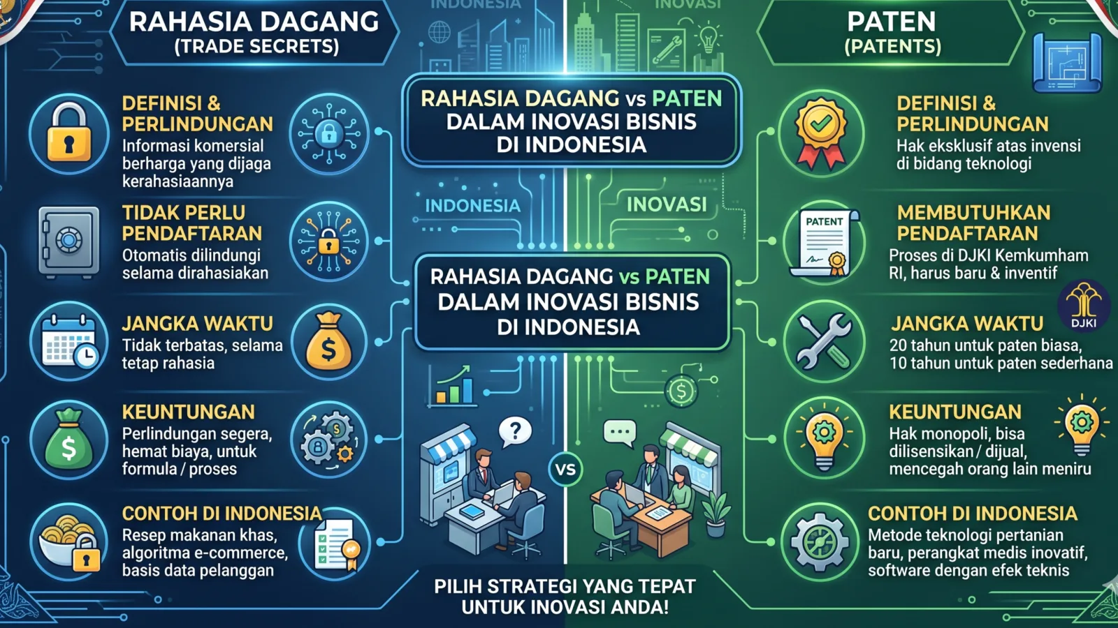 Rahasia Dagang vs Paten: Opsi Taktis Perlindungan Inovasi