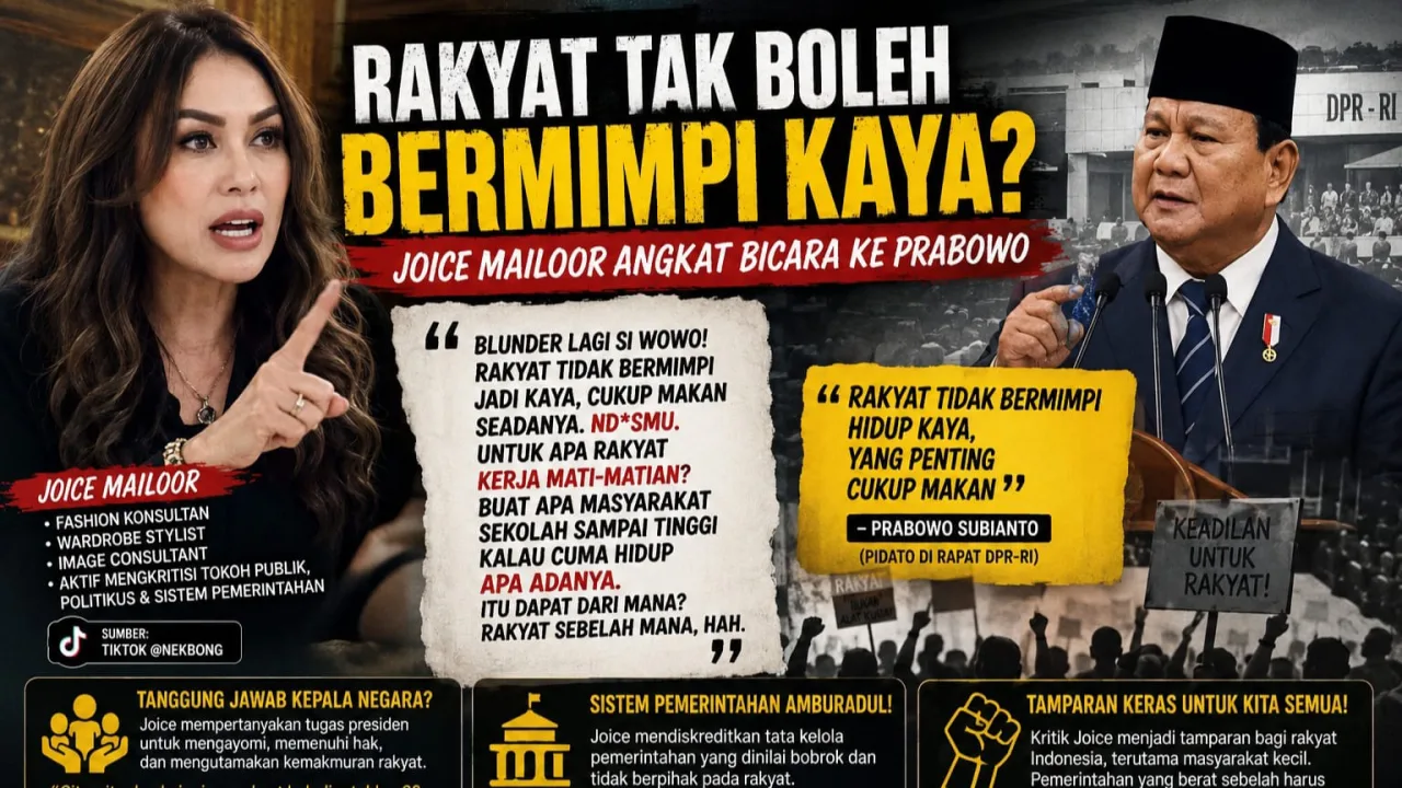 Ilustrasi Joice Tanggapi Pernyataan Prabowo