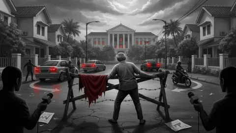 Viral: Lansia Tutup Jalan Perumahan Di Sidoarjo, Akses Warga Terhambat
