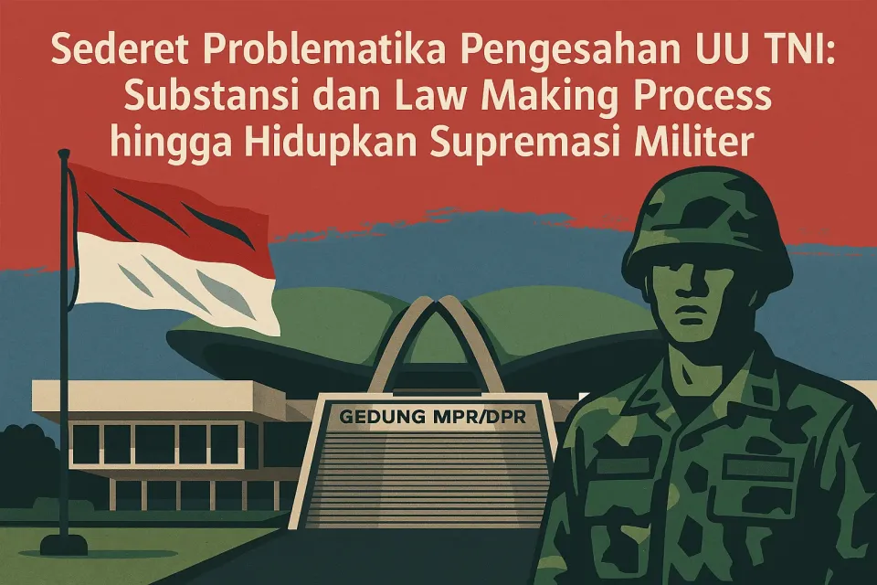 Sederet Problematika Pengesahan UU TNI: Substansi dan Law Making Process hingga Hidupkan Supremasi Militer