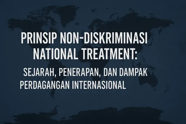 National Treatment Non-Discrimination Principle: History, Application, and Impact on International Trade