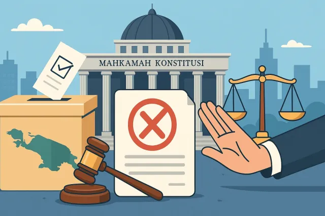 MK Tolak PHPU Gubernur Papua: Dalil Anomali DPT 100% Dianggap Salah Paham Konsep Data Pemilih