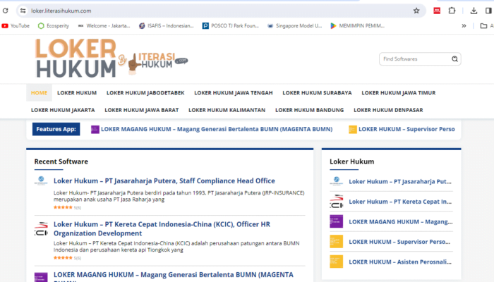 Literasi Hukum Indonesia Merilis Layanan Informasi Loker Hukum